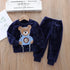 Baby Boy Winter Sets Plush Hooded Jacket 2pcs Outfit