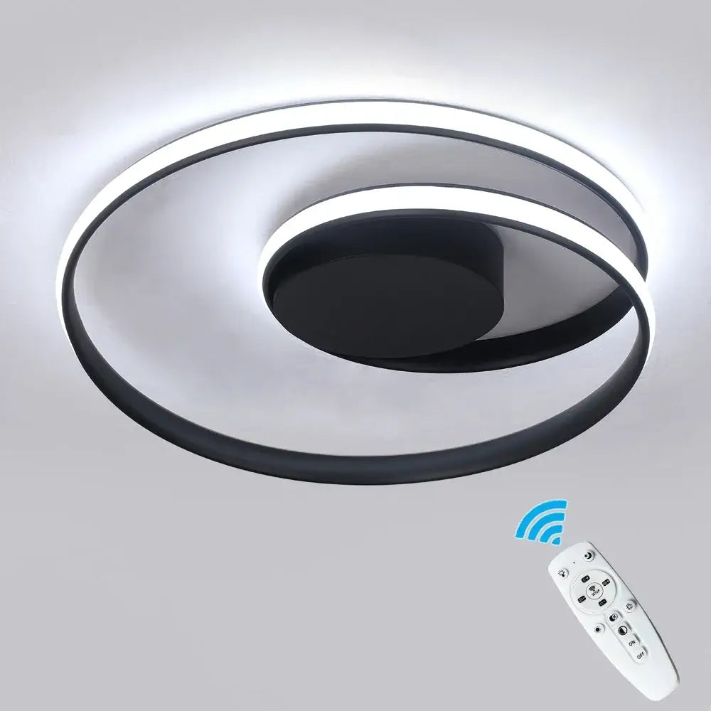 GreeLustr Dimmable LED Flush Mount Chandelier, Gold, White or Black