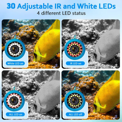 15M Fish Finder Underwater Fishing Camera 15pcs White  LEDs + 15pcs Infrared Lamp For Ice/Sea/River Fishing