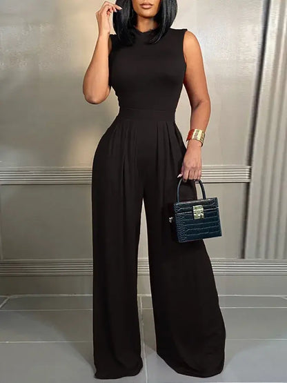 Elegant Women Wide Leg Jumpsuit for Spring/Summer 2024