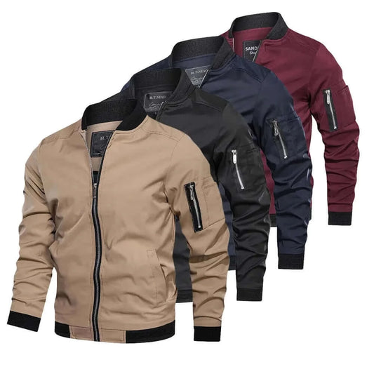 Oversized Men Casual Bomber Jacket Fashion Windbreaker Male Coat Army.