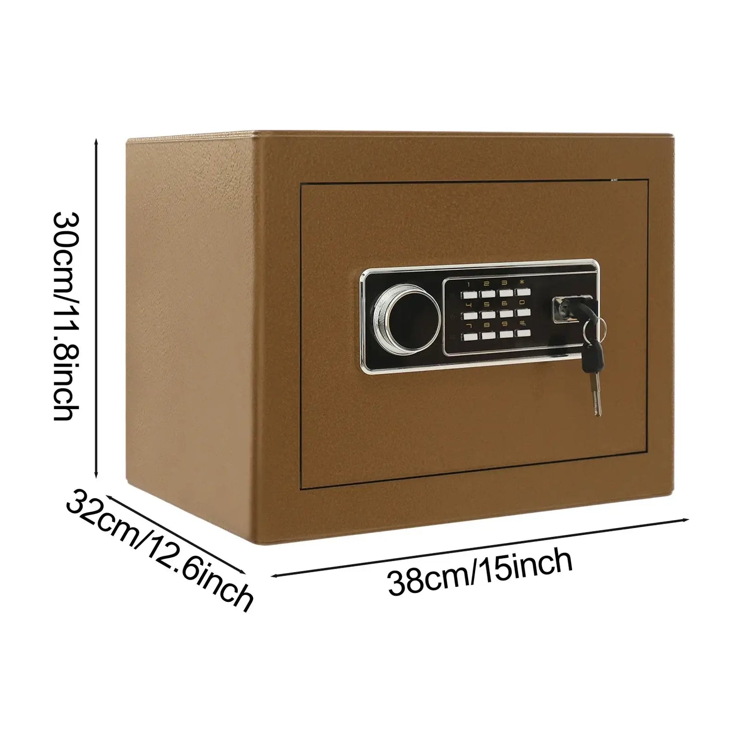 Digital Safe Box 15In Home Safe with Electronic Keypad 4 Bolts Security Safe for Bedroom Office Wall Mount Cash Jewelry Storage