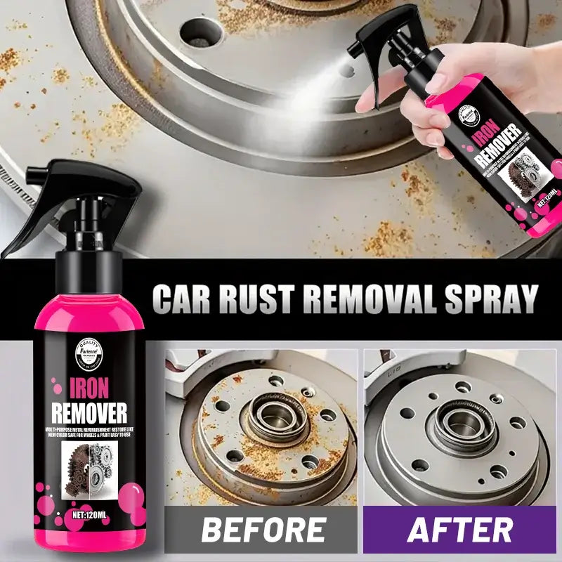 All-Purpose Rust Remover Spray 1PC- 120ML, Fast-Acting Iron Oxidation Eliminator, Restores Shine, Safe on Various Surfaces