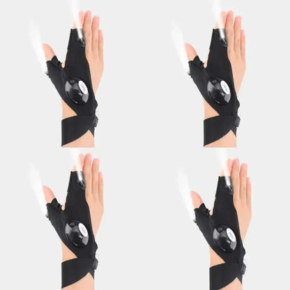 LED Fingerless Gloves for Fishing and Nighttime Tasks