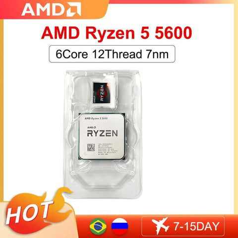 AMD New Ryzen 5 5600 R5 5600 CPU Game Processor Socket AM4 6-Core.