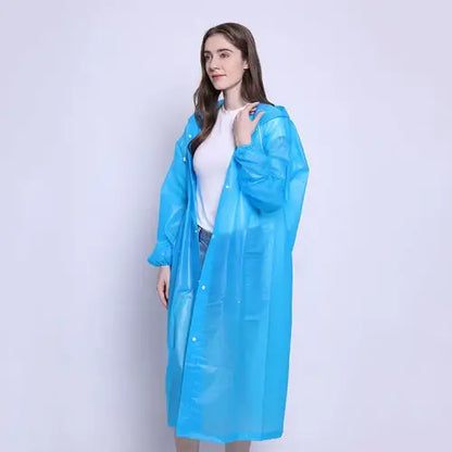 3 in 1 Waterproof Adult Long Raincoat Women Men Rain Coat Jacket