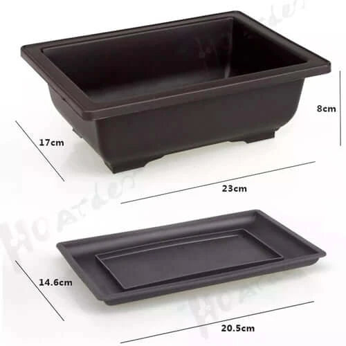 Training Pots With Tray Plastic Bonsai Plants Pot Square For Flower.