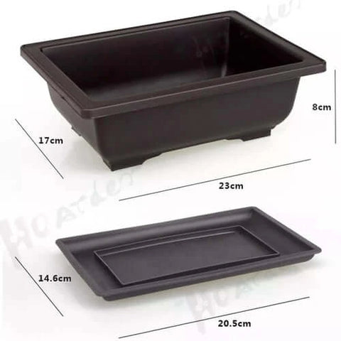 Training Pots With Tray Plastic Bonsai Plants Pot Square For Flower.