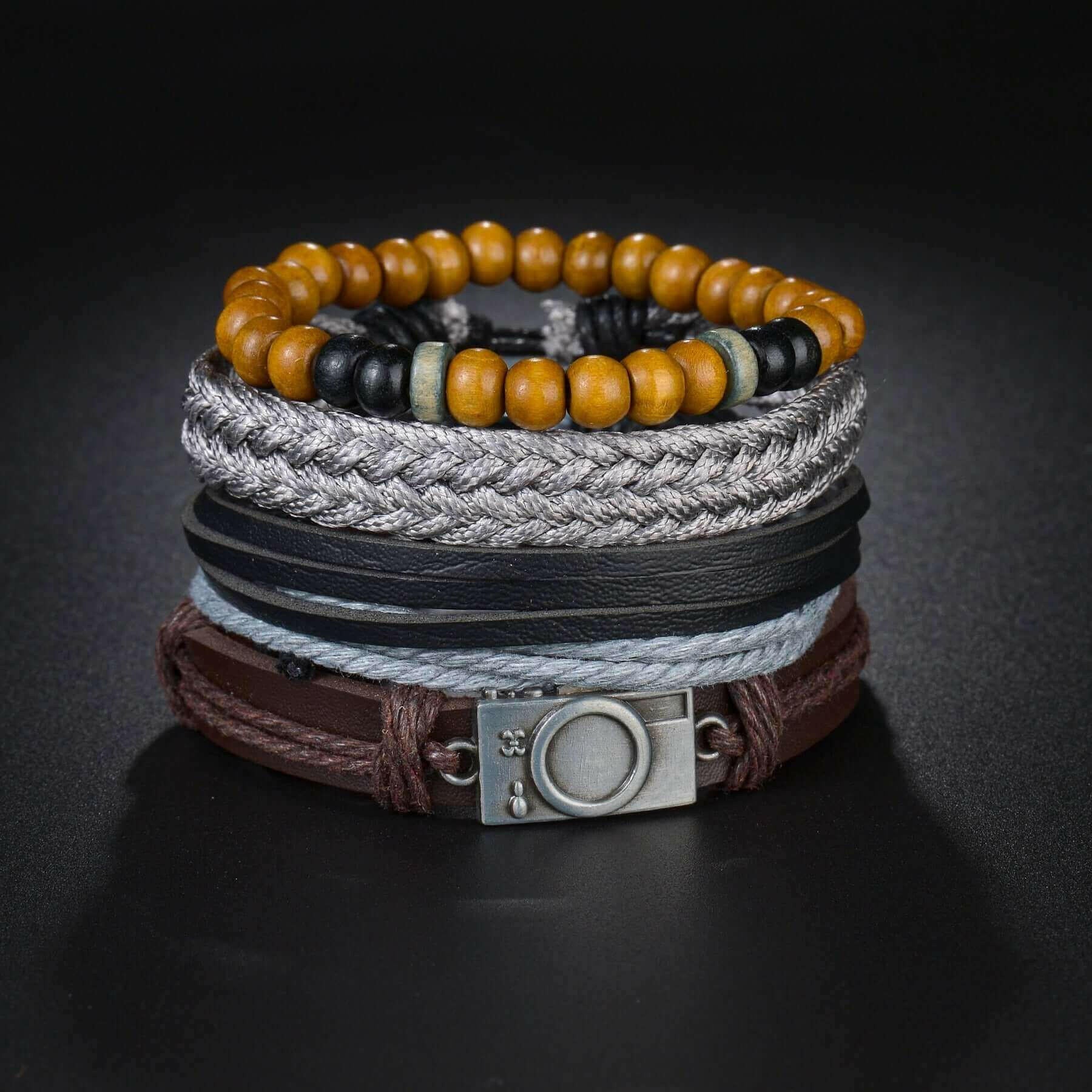 Mens Modern Multilayered Bracelet.