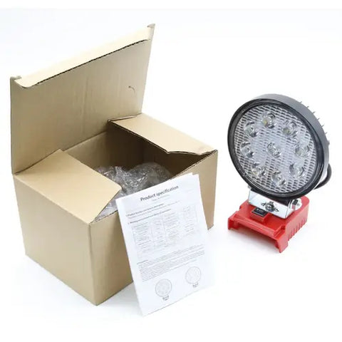 For Makita/Dewalt/Milwaukee/Bosch 18V Li-ion Battery LED Work Light.