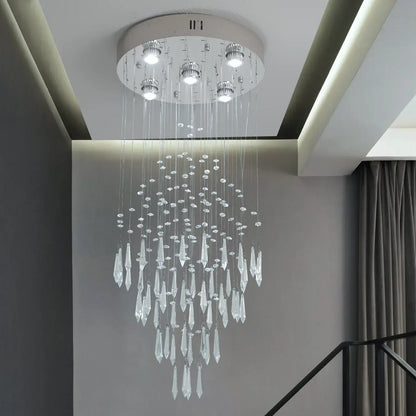 VETRULUS Raindrop Crystal LED Chandelier, Selectable Sizes