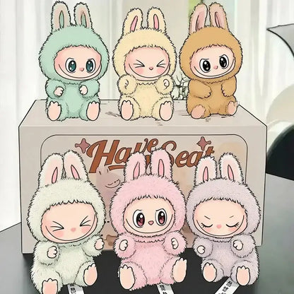 Cute 2abb Sit Party Series Surprise Blind Box Plush Vinyl Doll Replica Toy Keychain Collection Decoration Birthday Gift