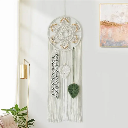 Macrame Dream Catchers For Bedroom Dream Catcher Wall Decor Large Boho Wall Hanging With Woven Leaves Decor Ornament Easy To Use