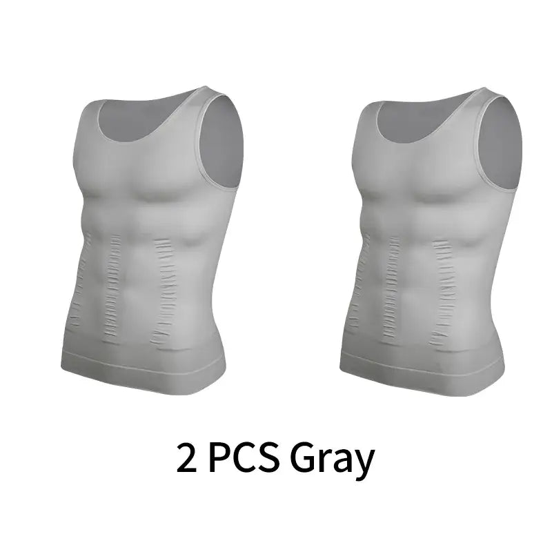 Men Compression Vest Sleeveless Shapewear Slimming Body Shaper Shirt Gym Workout Corset Tummy Control Tank Top Abs Abdomen