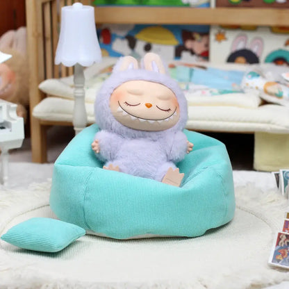 Labubu Doll Sofa - Cute Cushion for Mini Lazy Bed