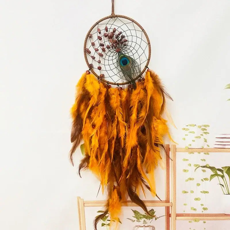 peacock feather dream catchers
