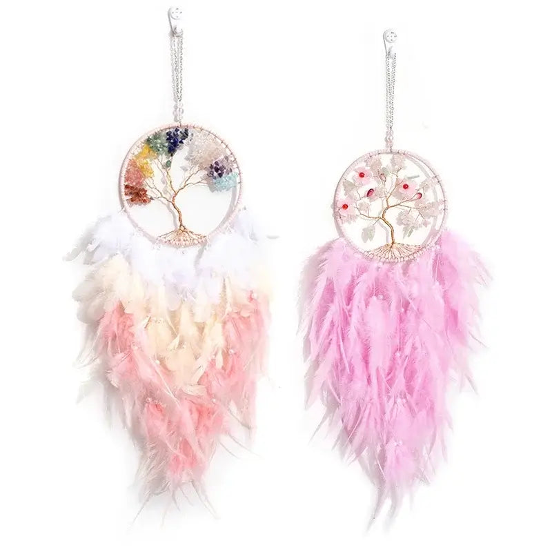 colorful crystal dream catchers
