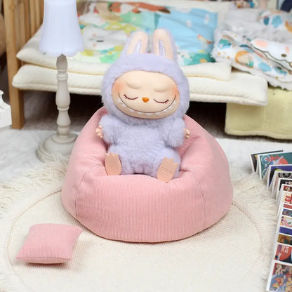 Labubu Doll Sofa - Cute Cushion for Mini Lazy Bed
