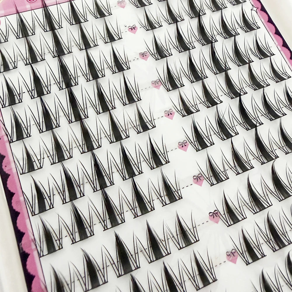 DIY Self-Adhesive Cluster Lashes – 10 Rows/Box | Glue-Free | Manga Style | Natural Look Sectioned Eyelashes