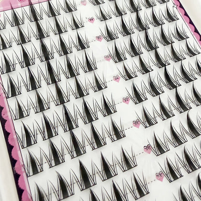 DIY Self-Adhesive Cluster Lashes – 10 Rows/Box | Glue-Free | Manga Style | Natural Look Sectioned Eyelashes