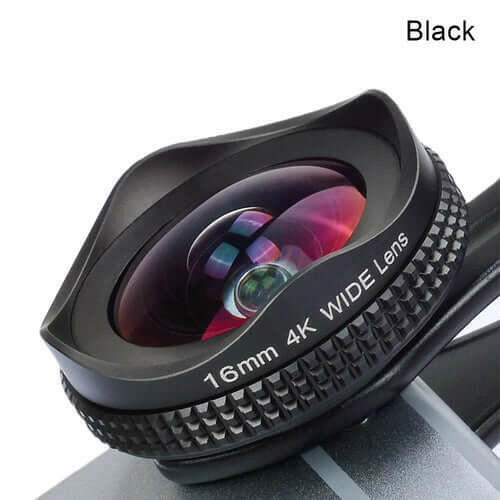 16mm 4K Super Wide Angle Macro Phone Lens 2 in 1 15X Distortionless HD.