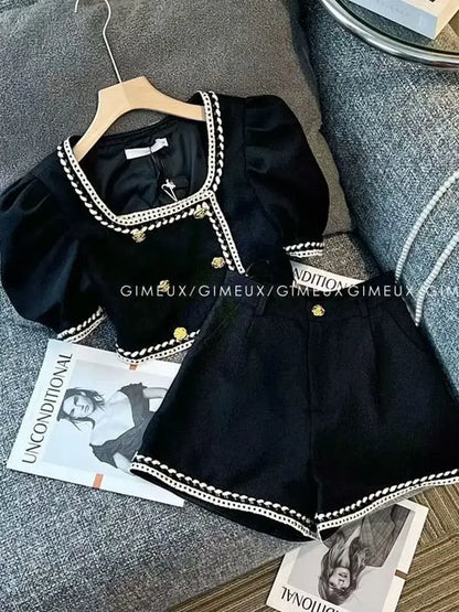 Kids Toddler Shorts Set for Girls 1-10Y - Summer Outfit