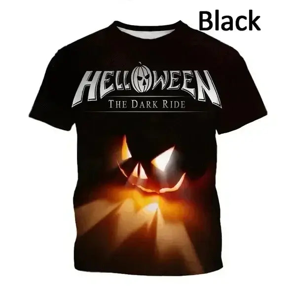 Halloween 3D Print Sports Quick Dry Breathable Men T-shirt Outdoor Street Party Casual Fashion Parent-child Outfits Short Sleeve