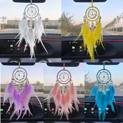 crystal dream catcher car pendant