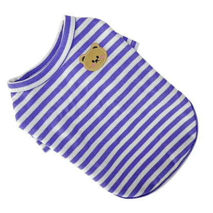 Cute Summer Dog Clothes for Small Breeds - Bear Print