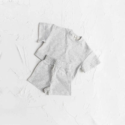 2pcs Kids Summer Tracksuit - T-Shirt &amp; Shorts Set