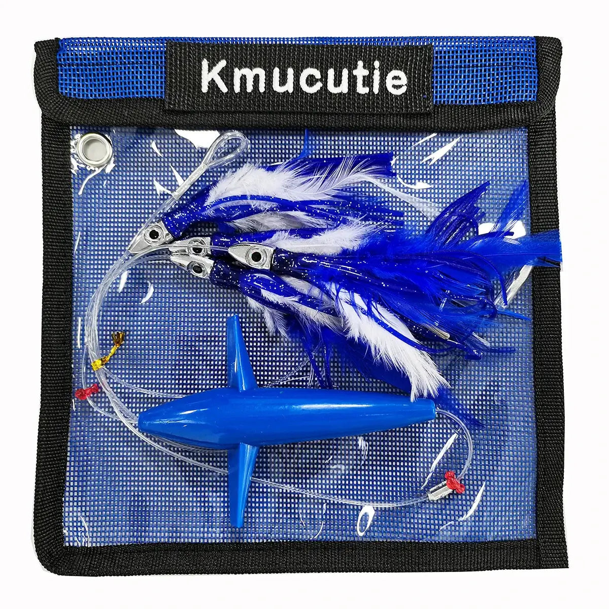 Kmucutie One Set of seawater Big Game Fishing Bait Marlin Tuna Trolling Lures with Bag Fishing Tackle