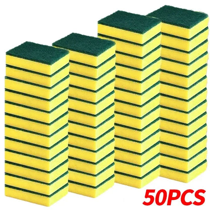 Double Sided Magic Sponge for Motorcycles, Pots, and Kitchens - Heavy-Duty Grease Cleaning Sponge
