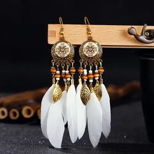 Boho Jewelry Ethnic Vintage Dream Catcher Feather Tassel Bohemian