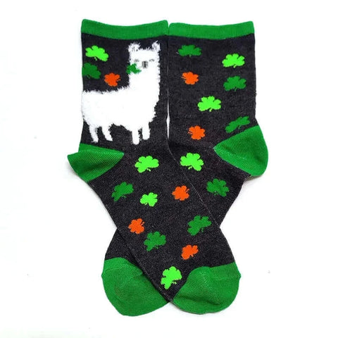 Valentine Day Women Socks Funny Cartoon Socks Four Leaf Clover Corgi Dog Letter Cute Love Dinosaur Anniversary Present Gifts.