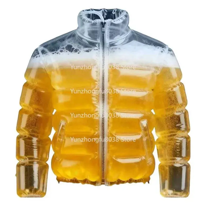 Beer-Filled Jacket Funny Transparent Beer-Drinking Jacket Hilarious Gag Gifts for Pools Parties Festivals Carnivals