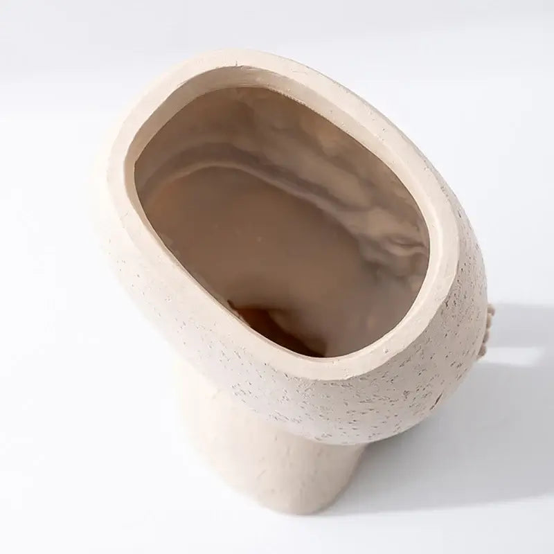 Unique Facial Statues Planter Home Bedroom Resin Head Planter With Drain Hole Ladies Face Flower Pots Garden Decor New Year Gift