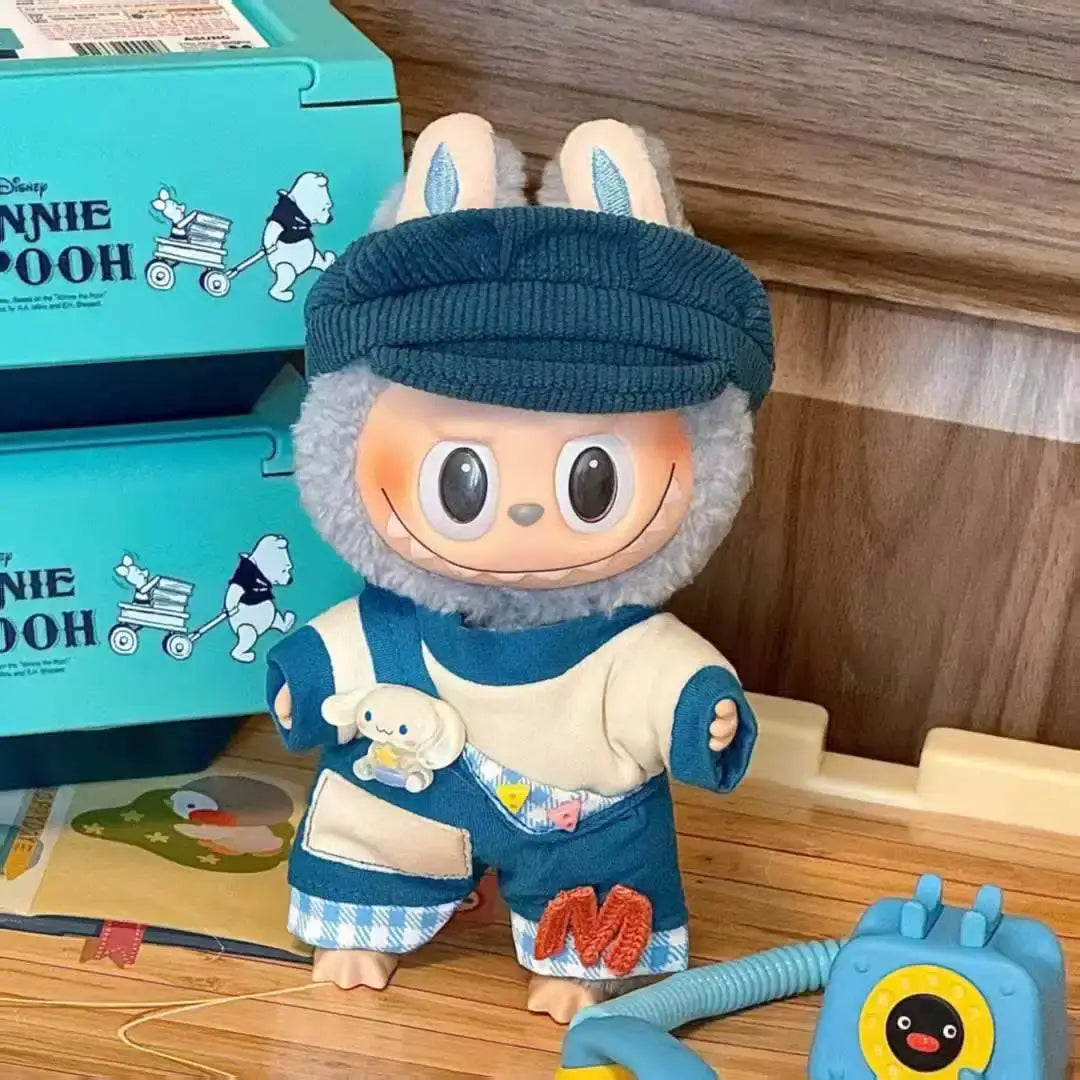 Labubu 17cm Dolls for Dress-Up with Fashion Accessories