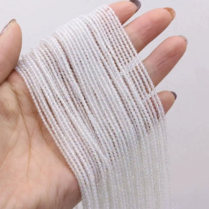 2pcs 2mm/3mm Natural Stone Shiny Beads Gold Color Faceted Spinel for Jewelry Making DIY Necklace Bracelet Accessories