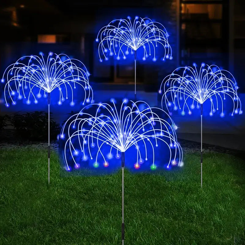 LED Solar Firework Lamp Outdoor Garden Decor Pathway Fairy Lights Waterproof Christmas Yard Balcony Patio Lawn Solar Light