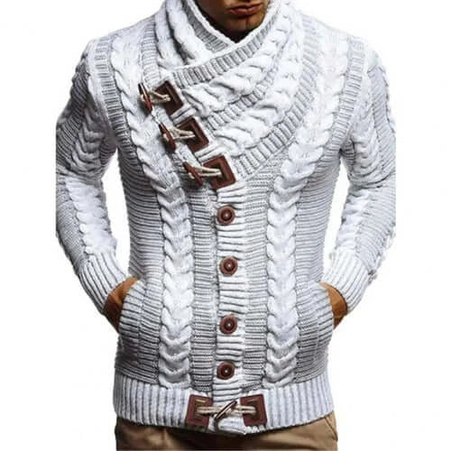 Men Fashion Winter Warm Pullovers Sweater Thick High-Neck Long-Sleeved