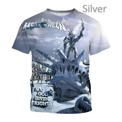 Halloween 3D Print Sports Quick Dry Breathable Men T-shirt Outdoor Street Party Casual Fashion Parent-child Outfits Short Sleeve