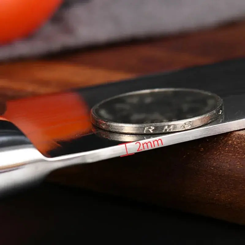 Stainless Steel Kitchen Knives with Wooden Handles