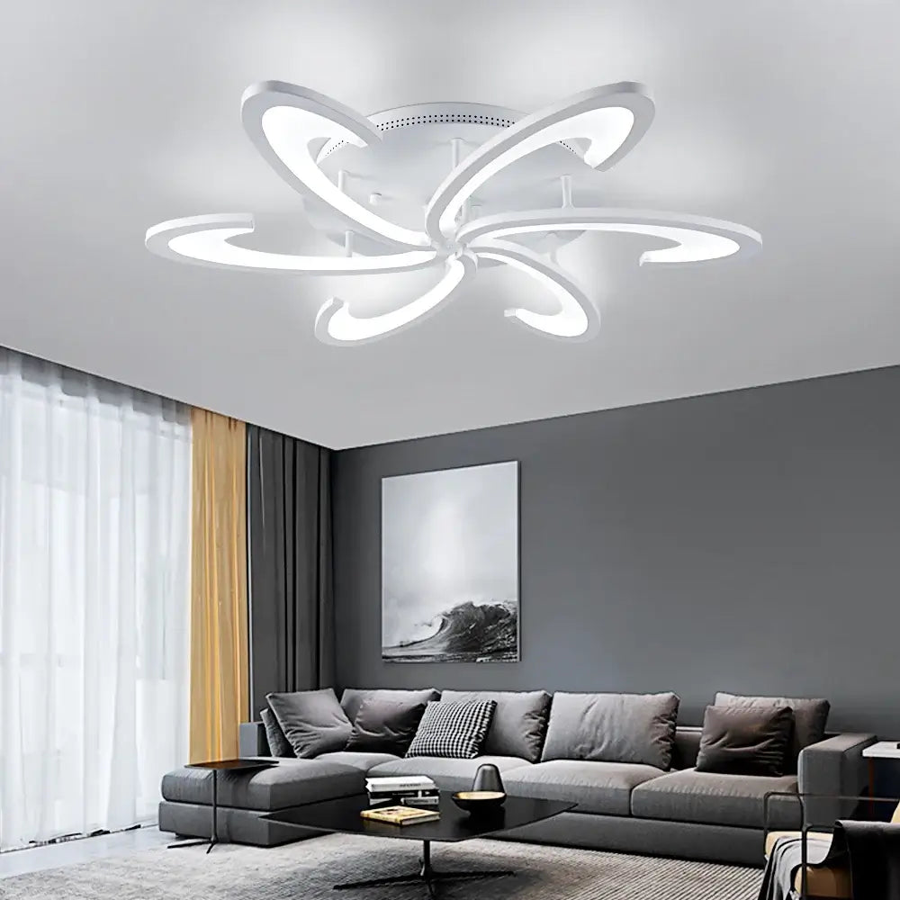 VETRULUS Flower LED Ceiling Light, 6-Leaf Design