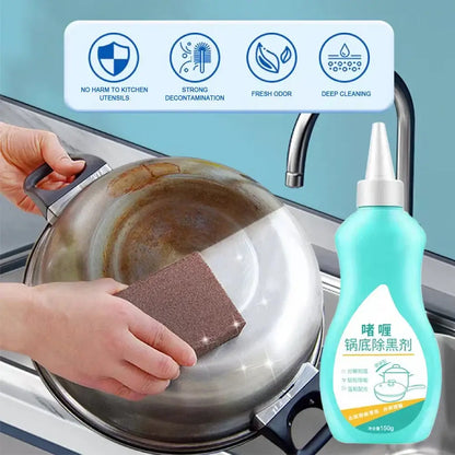 150ml Pots And Pan Cleaner Kitchen Cleaning Black Pot Bottom Gel Cleaner To Remove Black Scale From Stainless Steel Black Pot