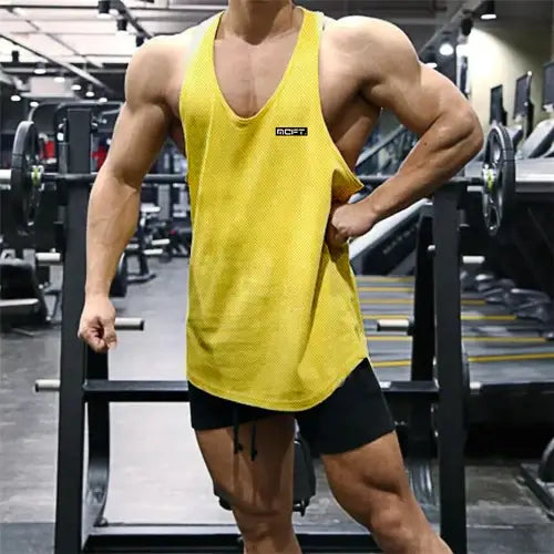 Gym Workout Sleeveless Shirt Men Bodybuilding Running Clothing.