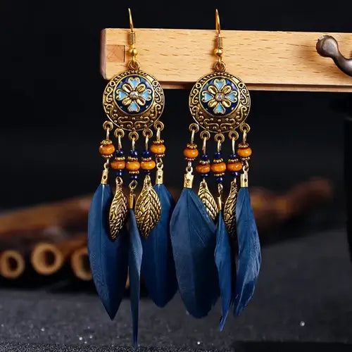 Boho Jewelry Ethnic Vintage Dream Catcher Feather Tassel Bohemian