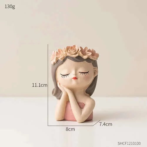 Nordic Flower Pots Cute Girl Decorative Planters Succulents Cactus