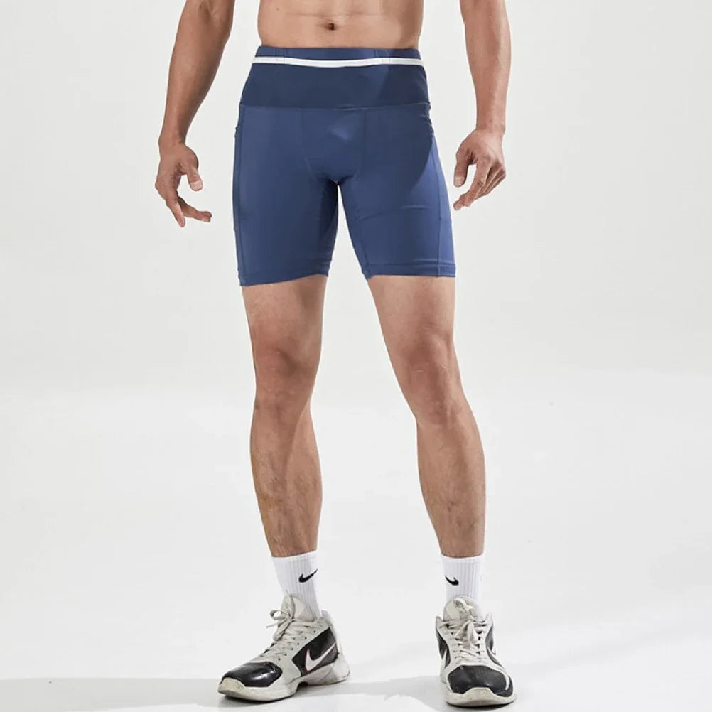 QUESHARK Quick-Dry Marathon Running Shorts – Men &amp; Women | Compression Tights, Built-In Waist Pack | Gym, Yoga &amp; Fitness