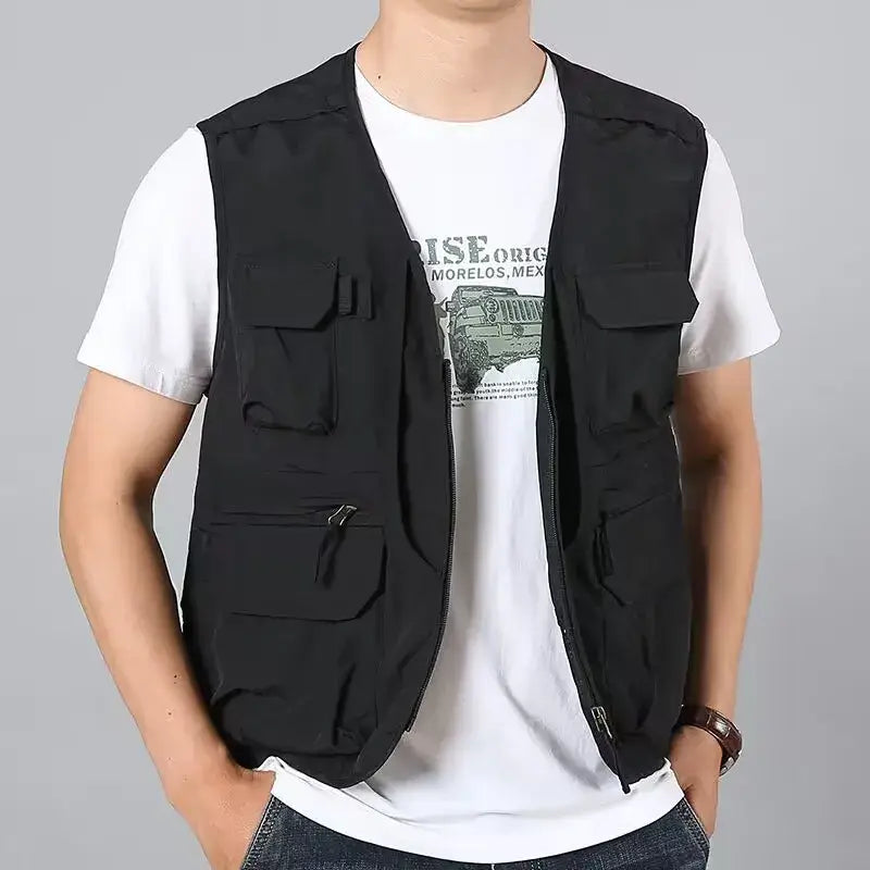 6XL Summer New Outdoor Vest Men Utility Tactical Multi-pocket Vest