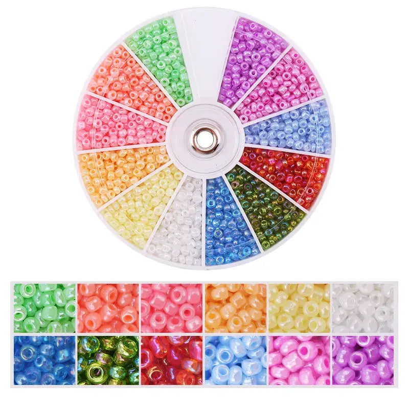 2000pcs/Lot 12Grids Glass Seed Beads Set Charms Jewelry Beads For Bracelet Necklace Earrings Handmade Craft DIY Jewelry 2030